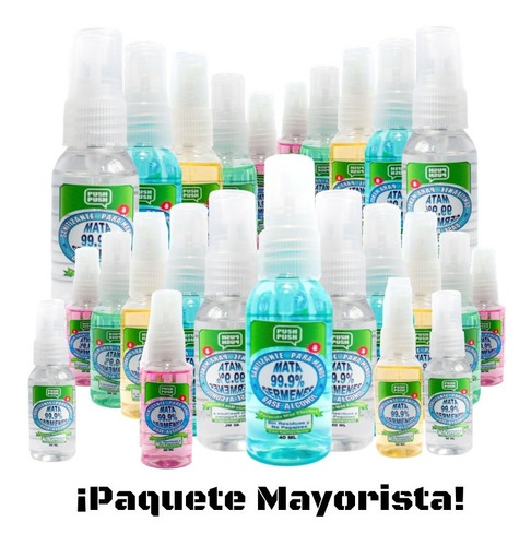 Imagen 1 de 7 de Paquete Mayorista De 30 Sanitizantes Para Manos C/humectante