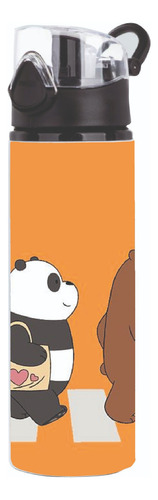 Botella Osos Escandalosos, Bare Bears, Panda Pardo Polar 750