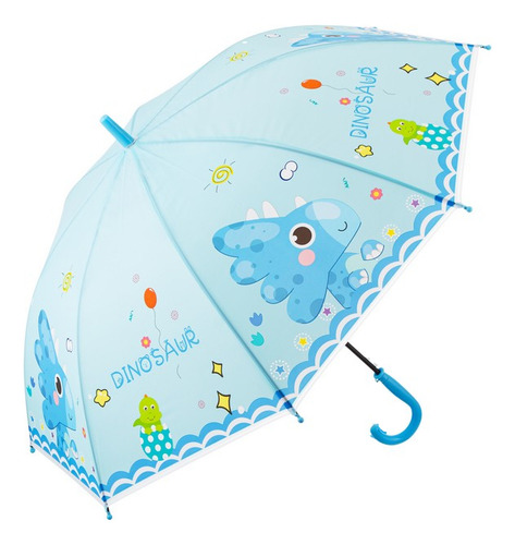 4 Pcs De Paraguas Infantiles Con Patrones De Animales Kawaii Color Azul Claro