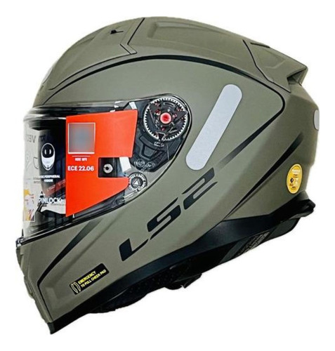 Capacete Ls2 Ff811 Vector 2 Tricomposto Monocolor Sand Bege