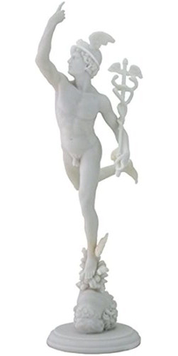 Escultura De Mercurio Volador - Dios Romano Mercurio - H: 14