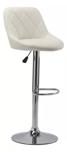 taburete o silla baño cromo-blanco diseño
