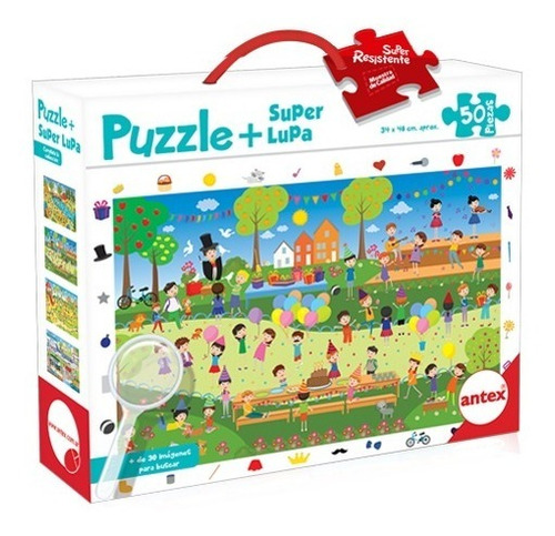 Rompezabezas Puzzle 50 Piezas Con Lupa Original Antex 3035