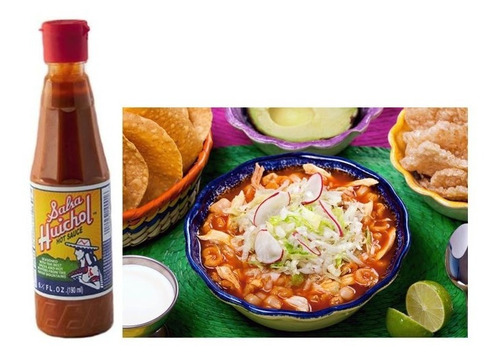 Salsa Picante Huichol Hot Medium 190 Ml (pack 3 Piezas)