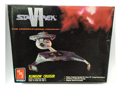 Kit Plástico P/armar Maqueta De Star Trek Vi Klingon Cruiser