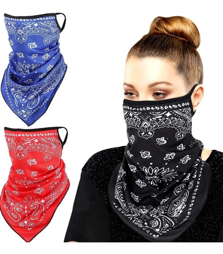 Bandana Con Bucle Para Orejas Proteje Vs Sol, Viento, Polvo