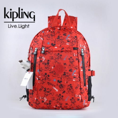 Mochila Kipling Rosa Metalizado