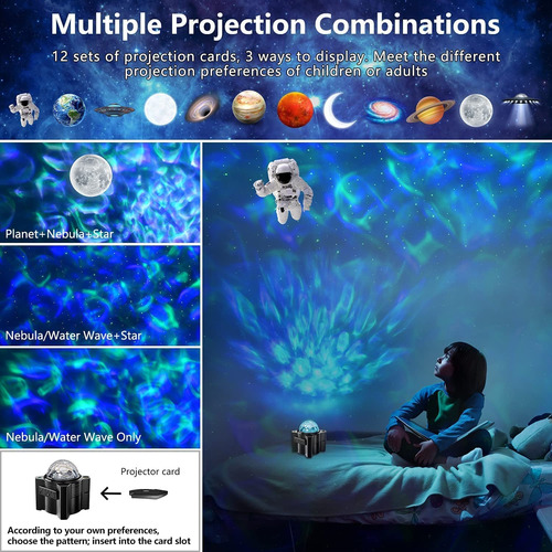 Proyector De Galaxia Con Luz Led Estrella Bluetooth Música