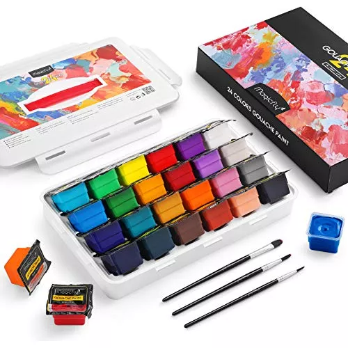 Pintura Gouache 24 Colores Juego 24 Colores × 30 Ml - Temu