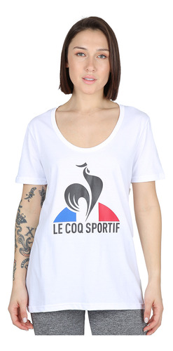 Remera Le Coq Sportif Sport Logo En Blanco | Dexter