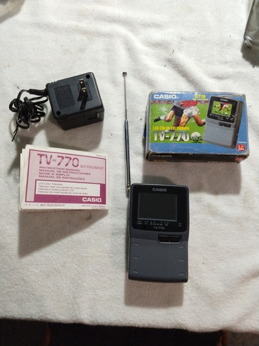 Tv Portátil Casio Modelo Tv-770 - Funcionando - Coleção
