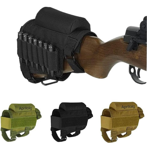 Rifle Buttstock, Adjustable Tactical Cheek Rest Pad Ammo Pou