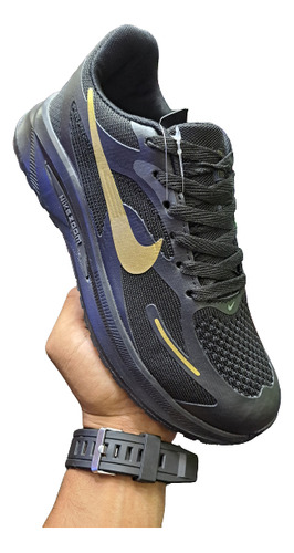 Zapatos Nike Zoom Pegasus 36 Negro Todo Air Max Elite Dorado