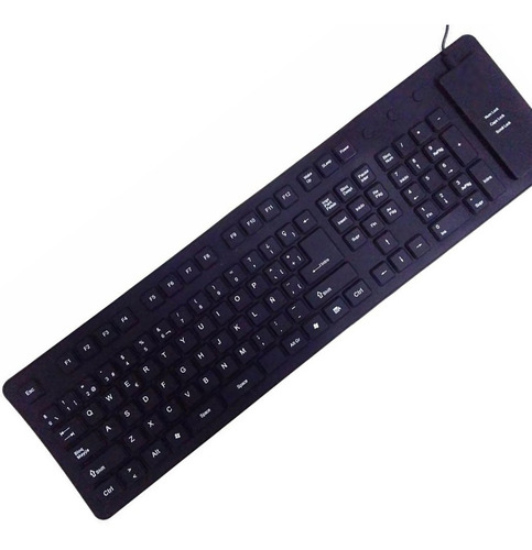 Teclado Flexible Usb Portatil Plegable Resistente Polvo Agua