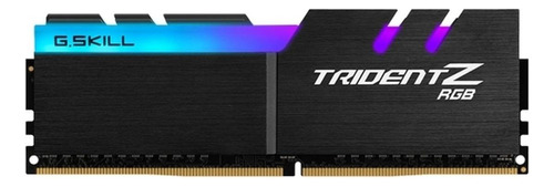 Memoria RAM Trident Z RGB gamer color negro 32GB 2 G.Skill F4-3200C16D-32GTZR