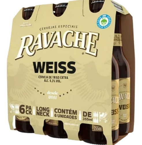 Cerveja De Trigo Weiss Qualidade Ravache - Kit 6x 355ml