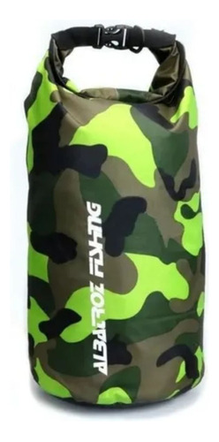 Saco De Estanque Albatroz 10lt Bag Prova D'água Alça Lateral Cor Camo Verde