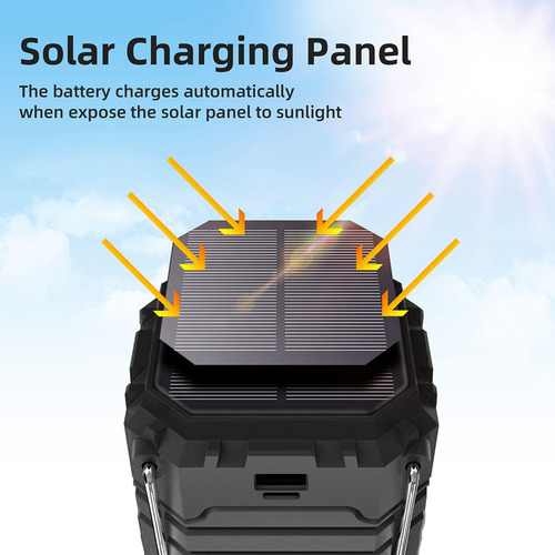 Linterna De Camping, Linternas Solares Recargables, Luces, B