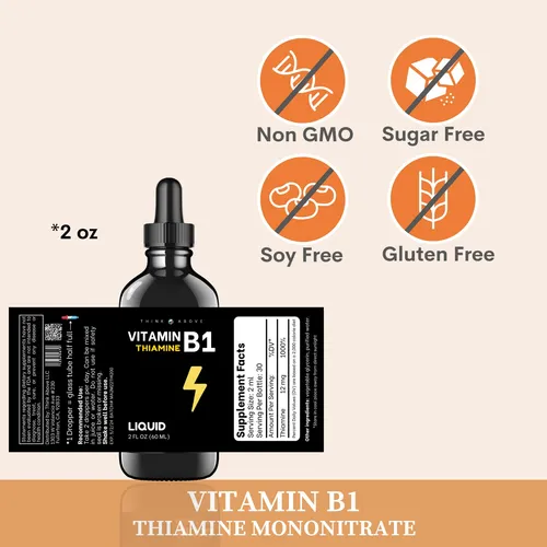 Vitamina B1 - Mononitrato De Tiamina - Suplemento De Gotas L