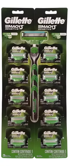 Gillette Repuesto Para Afeitar Mach3 X 10 Unidades