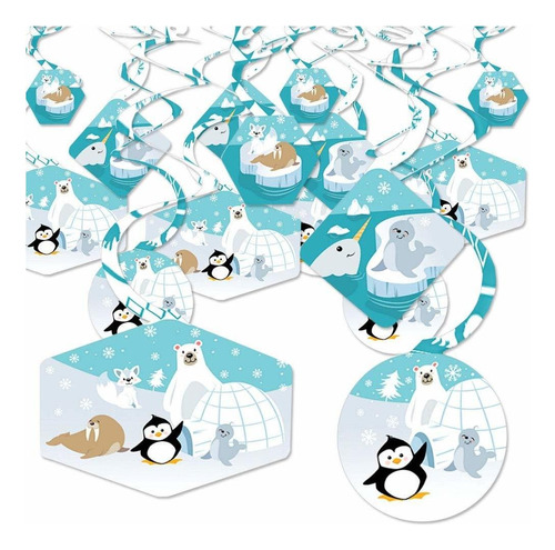 Arctic Polar Animals  Decoración Colgante Fiesta De Cu...