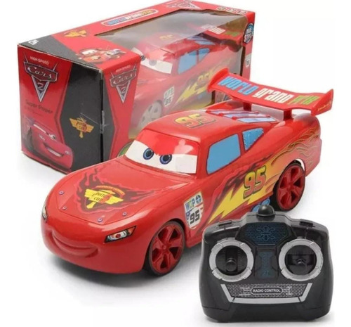 Juguete Auto Control Remoto Rayo Mcqueen Pixar Cars + Pilas