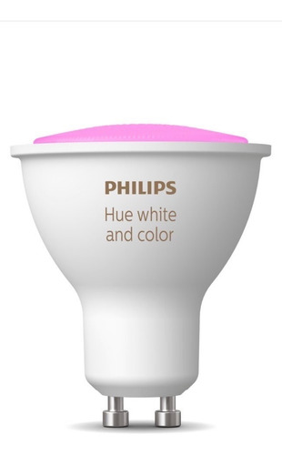 Imagen 2 de 9 de Ampolleta Led Inteligente Philips Hue Gu10 4.3w 350lm Rgb