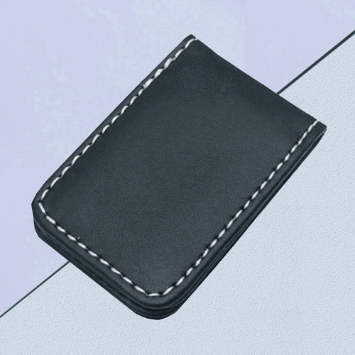 Clip De Cuero De La Pu Del Sostenedor Del Negro_60x41x8mm