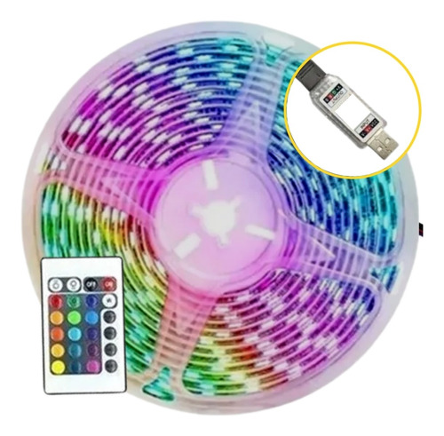 Fita Led Rgb 5050 Bluetooth Colorida 5m