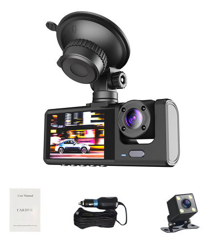 Accesorio Dashcamera 3 Cámara Hd 1080p Cámara Para Automovil