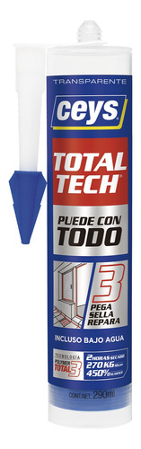 Adhesivo Y Sellador Totaltech Cartucho Transparente