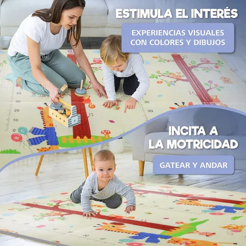 Tapete Infantil Plegable Con Doble Diseño Mide 200 cm x 180 cm, Mezcla de  Colores