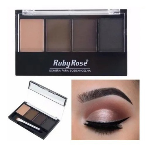 Trio De Sombra De Sobrancelha Ruby Rose Hb-9354 + Pincel