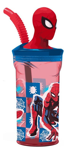 Vaso Sorbete Infantil 360ml Con Figura 3d Escolar Color Spider Man