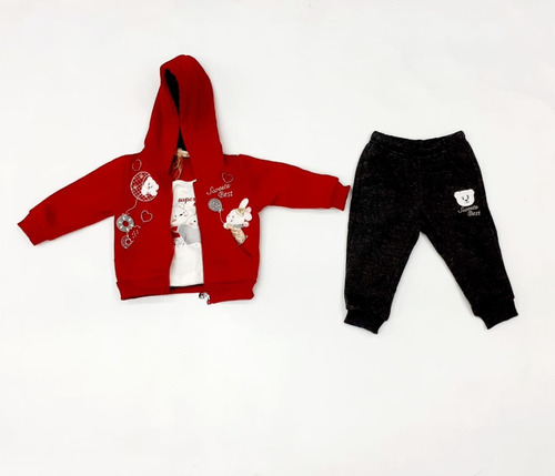 Conjunto Invierno Bebe Niña Pants 3 Piezas Yimai Dy18-5095