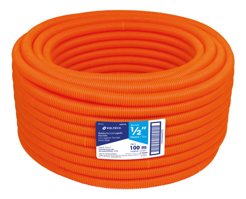 Manguera Corrugada Flexible ½ Rollo 100m Volteck