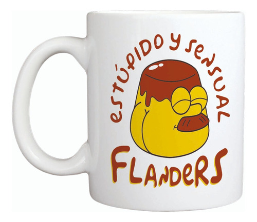 Taza Blanca - Los Simpson - Estúpido Y Sensual Flanders