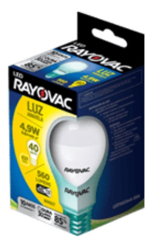 Lâmpada Rayovac 4,9w - Luz Quente - Garantia 5 Anos Cor da luz Branco-quente Bivolt