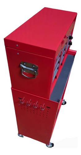 Caja De Herramientas Toro Negro Tn0817 10 Compart. Metal Rojo