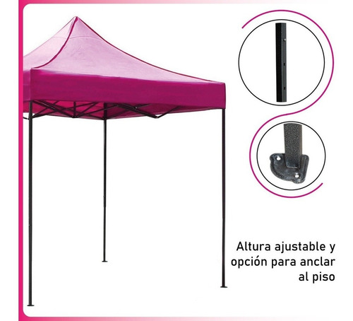 Imagen 3 de 7 de Carpa Toldo 3x3 Plegable Reforzado Impermeable Eventos Patio