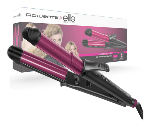 Rowenta Fashion Stylist 3 En 1 Cf4512 - Plancha Del Pelo