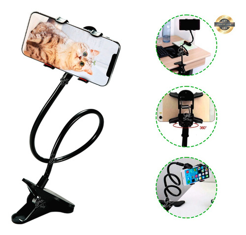 Base Brazo Flexible Soporte Samsung iPhone Celular Holder