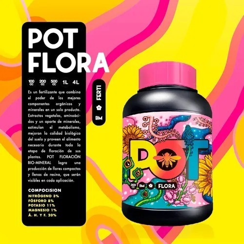 Imagen 2 de 7 de Fertilizante Pot Flora 500 Ml Floracion - Star Grow