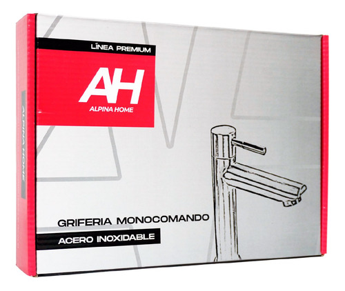 Griferia Monocomando Ah Home De Mesada Acero Inoxidable Ah14