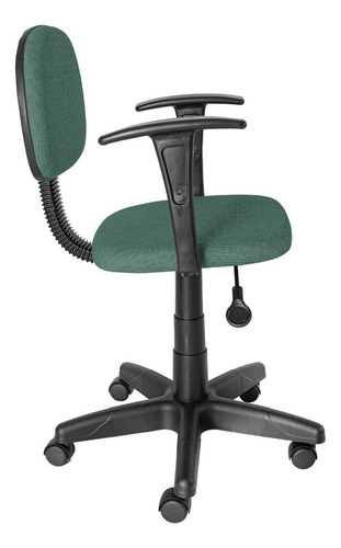 Cadeira Sec. Gir. Carenada C/ Braço Fixo T Reto J Serrano Cor Verde/preto