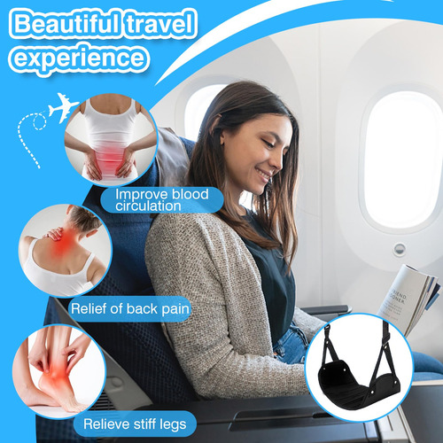 Reposapiés Portátil De Viaje Para Avión Y Oficina Ajustable