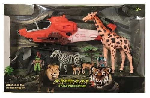 Playset De Animales Con Figuras Vehiculo Y Accs Klm 99336