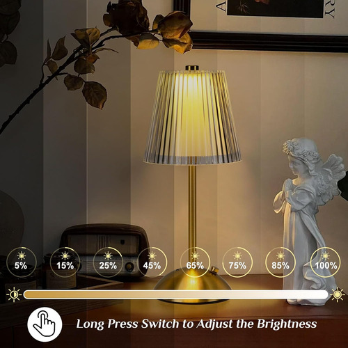 Lámpara De Mesa, Lámpara De Mesa Led Inalámbrica Portátil Co