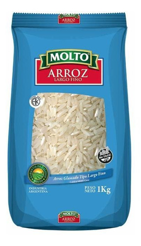 Pack X 10 Unid Arroz  Largo Fino 1 Kg Molto