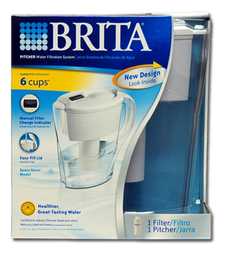 Brita 42364 Ahorro Espacio Filtro Agua Jarra